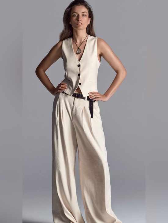 Anthropologie Pants - Anthropologie Avery Pleated Wide-Leg Trousers by Maeve 16/Tall